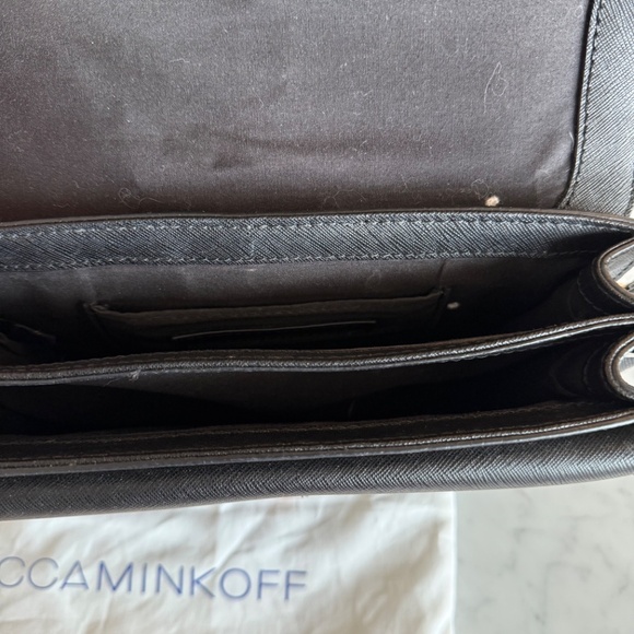 REBECCA MINKOFF Black Leather Crossbody Shoulder Bag - Picture 2 of 3